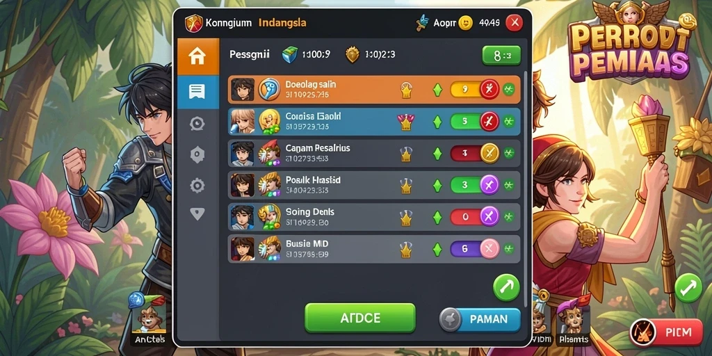 Fitur interaksi sosial untuk berbagi pencapaian.