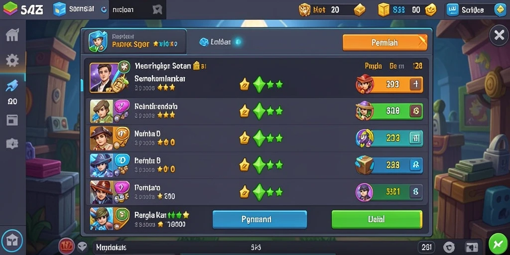 Tangkapan layar fitur khusus dalam game.