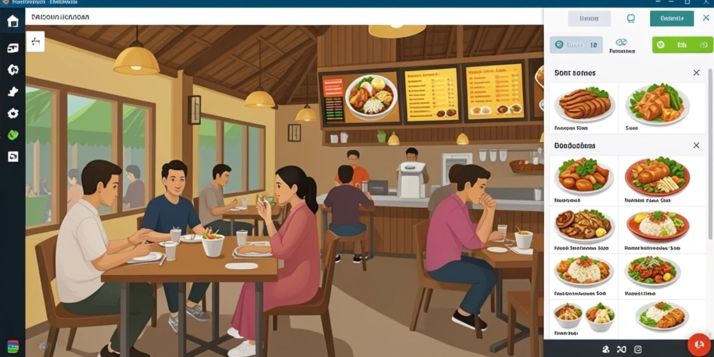 Screenshot dari karakter yang sedang beraksi dalam permainan.